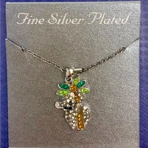 Fine Silver Plated Koala Necklace; 18”; never worn